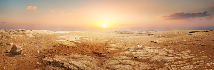 Sandy desert in Egypt - obrazy, fototapety, plakaty
