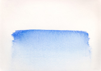 hand drawn blue gradient on watercolor paper background