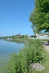 Fototapeta na wymiar Plön am Grossen Plöner See in der Holsteinischen Schweiz,Schleswig-Holstein,Deutschland