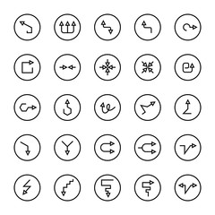 arrow icons in circle buttons 