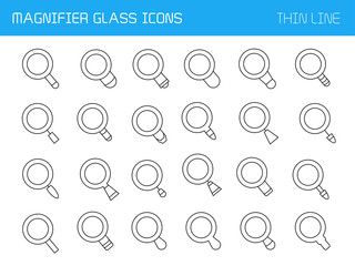 magnifier glass icons