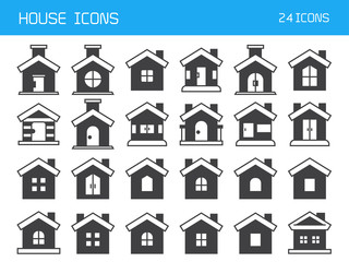 home and house icons set