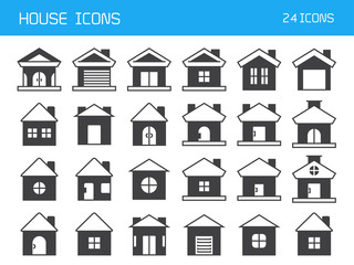 home and house icons set