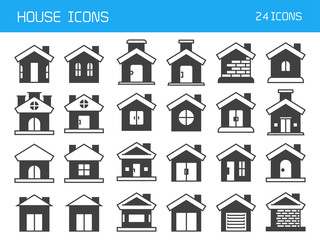 home and house icons set