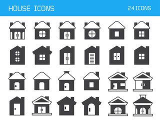 home and house icons set