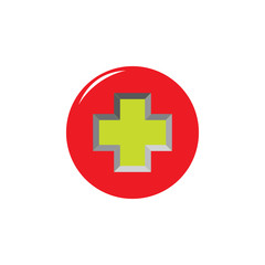 plus medical 3d circle logo vector