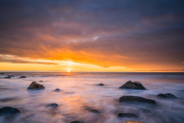 Beautiful long exposure seascape beach images of Cape Sable Island, Nova Scotia, Canada.