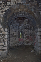 old prison in a castle ruin