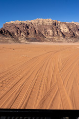 Wadi Rum sand desert in Jordan