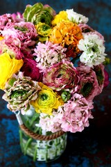 Ranunculus bouquet of flowers