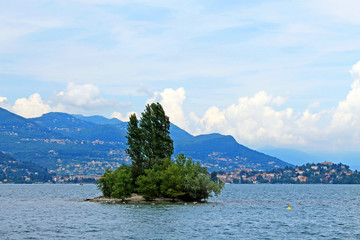 Lake Maggiore Italy surrounded by mountains