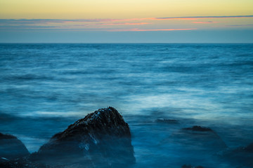 Beautiful long exposure seascape beach images of Cape Sable Island, Nova Scotia, Canada.