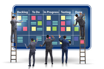 Businessman in agile methods concept