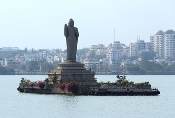 Buddha statue the Symbol of Hyderabad , India 