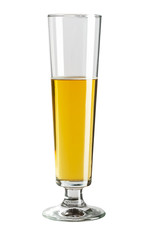 glass of beer on a white background