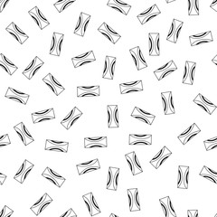 Abstract seamless pattern. Digital background. Black and white illustration.