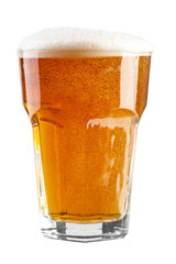 a glass of fresh beer