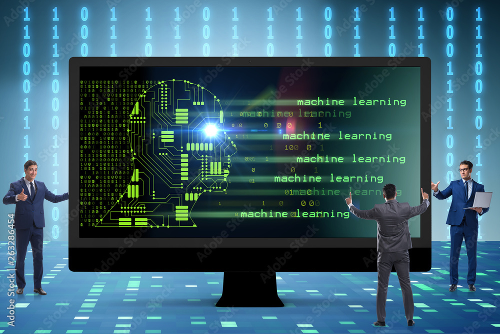 Aufkleber cognitive computing and machine learning concept