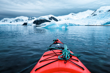 Kayaking in Antarctica - 263286459