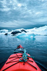 Kayaking in Antarctica - 263286470