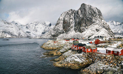 Reine on the Lofoten Archipelago in the Arctic Circle in Norway