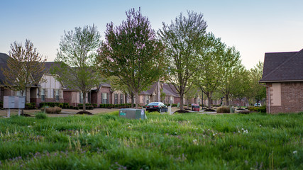 Residential development, urban street houses in North West Arkansas, new constructions...