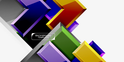 Glossy modern geometric background, abstract arrows composition