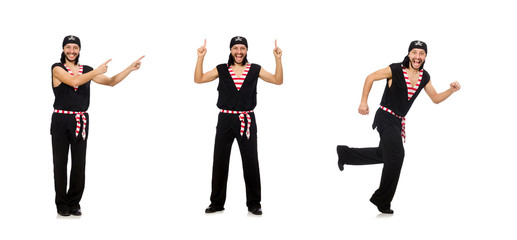 Man pirate isolated on the white background