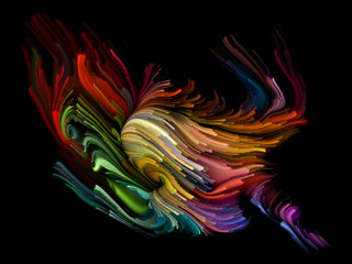 Colorful swirls isolated on black