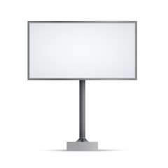 Blank big billboard. Mockup isolated on white background for advertising banners or design. Vector illustration
