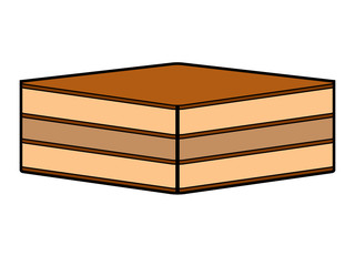 Isolated piece of cake icon. Vector illustration design