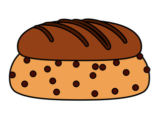 Chocolate chips cookies icon. Vector illustration design