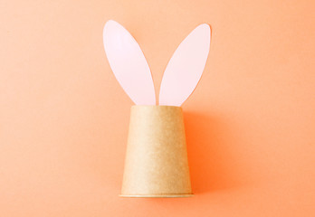 Creative rabbit with disposable cup