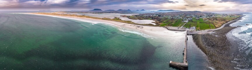 Aerial view of the famous Magheraroarty beach - Machaire Rabhartaigh - on the Wild Atlantic Way in County Donegal - Ireland © Lukassek