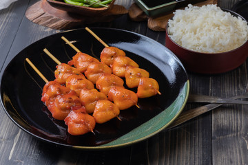grilled chicken butt skewer at Thailand
