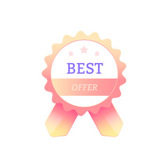 award icon best offer vector badge