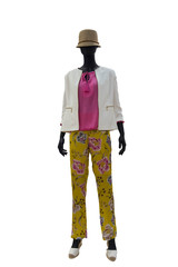 Full-length female mannequin.