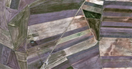 abstract photography of the Spain, aerial view, representation of human labor camps, abstract,...