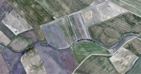 geometry lesson,  abstract photography of the Spain, aerial view, representation of human labor...