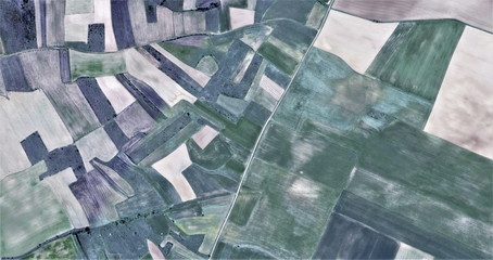 abstract photography of the Spain, aerial view, representation of human labor camps, abstract,...