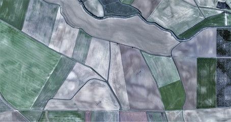 abstract photography of the Spain, aerial view, representation of human labor camps, abstract,...
