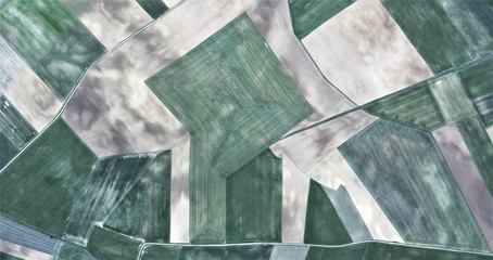 abstract photography of the Spain, aerial view, representation of human labor camps, abstract,...