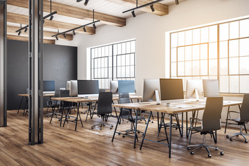 Luxury coworking office interior