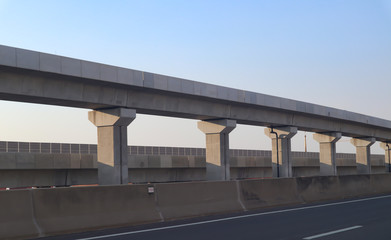 High-speed train construction track and station for mass transportation
