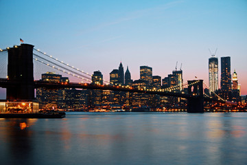 Dusk New York skyline
