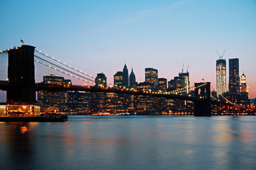 Fototapeta na wymiar Dusk New York skyline