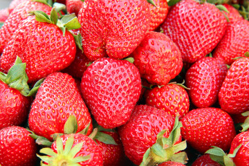 fresh red strawberries