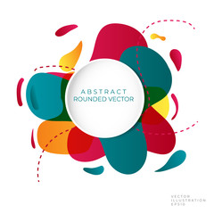 Abstract Background With Rounded Shapes Vector Template