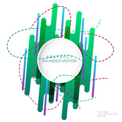 Abstract Background With Rounded Shapes Vector Template