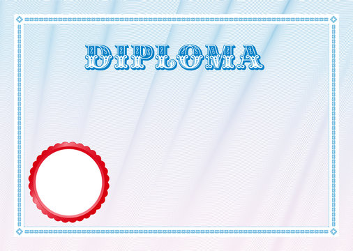 Certificate. Template diploma currency border. Award background Gift voucher. Completion, guarantee.